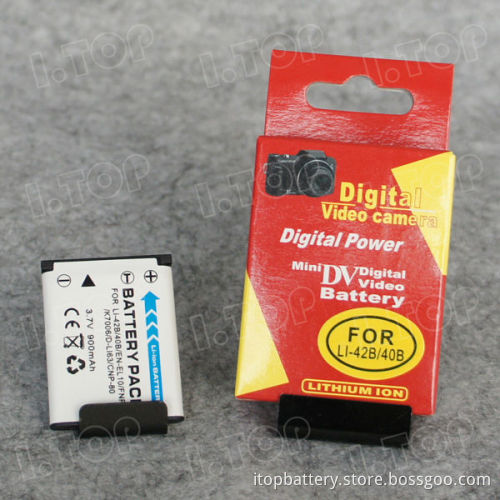 Camera battery replacement for olympus Li-40B 42B, 3.7V 900mAh,18 months warranty